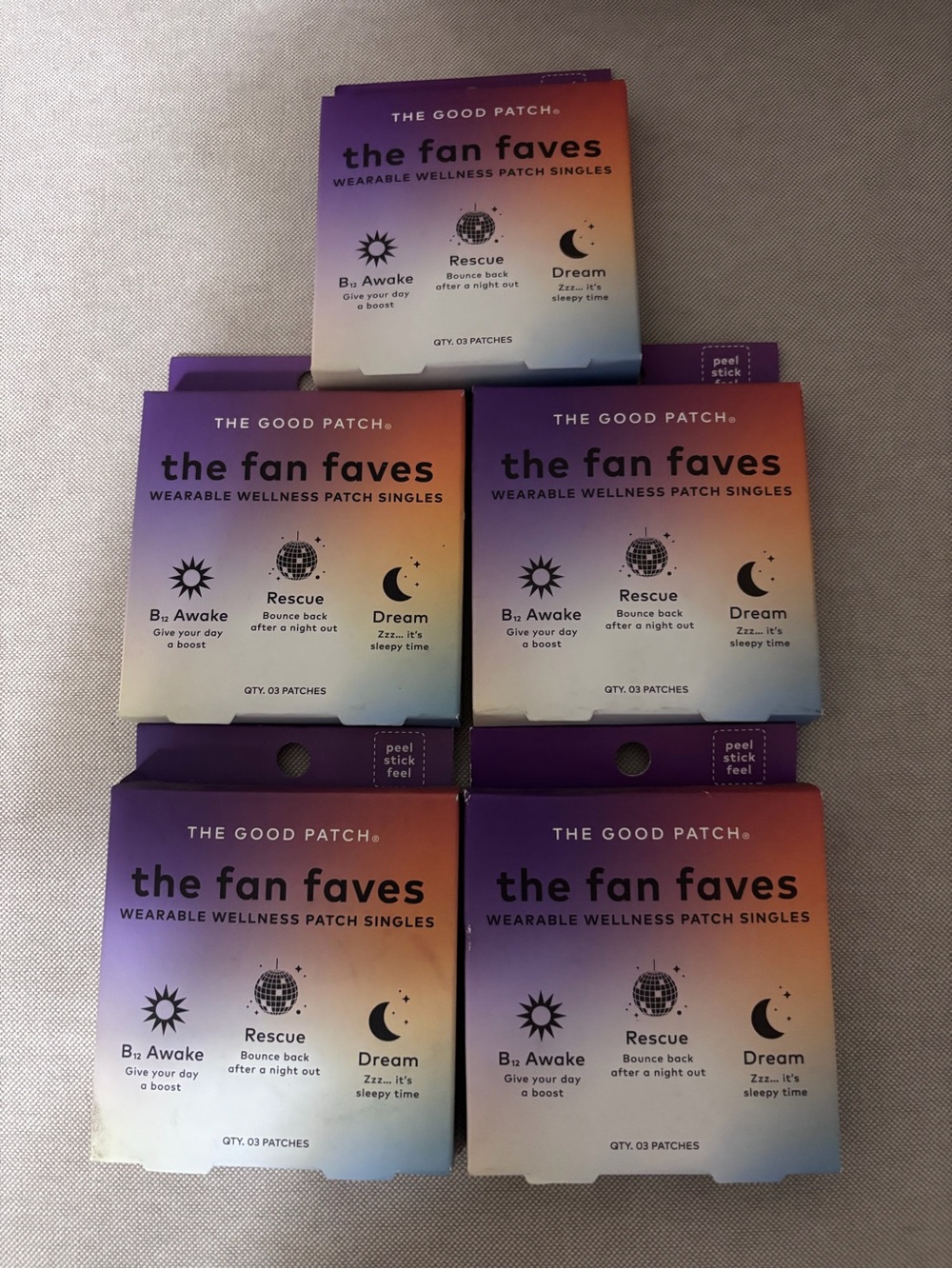The Good Patch Fan Faves Wellness Patch Singles 5 Pack New